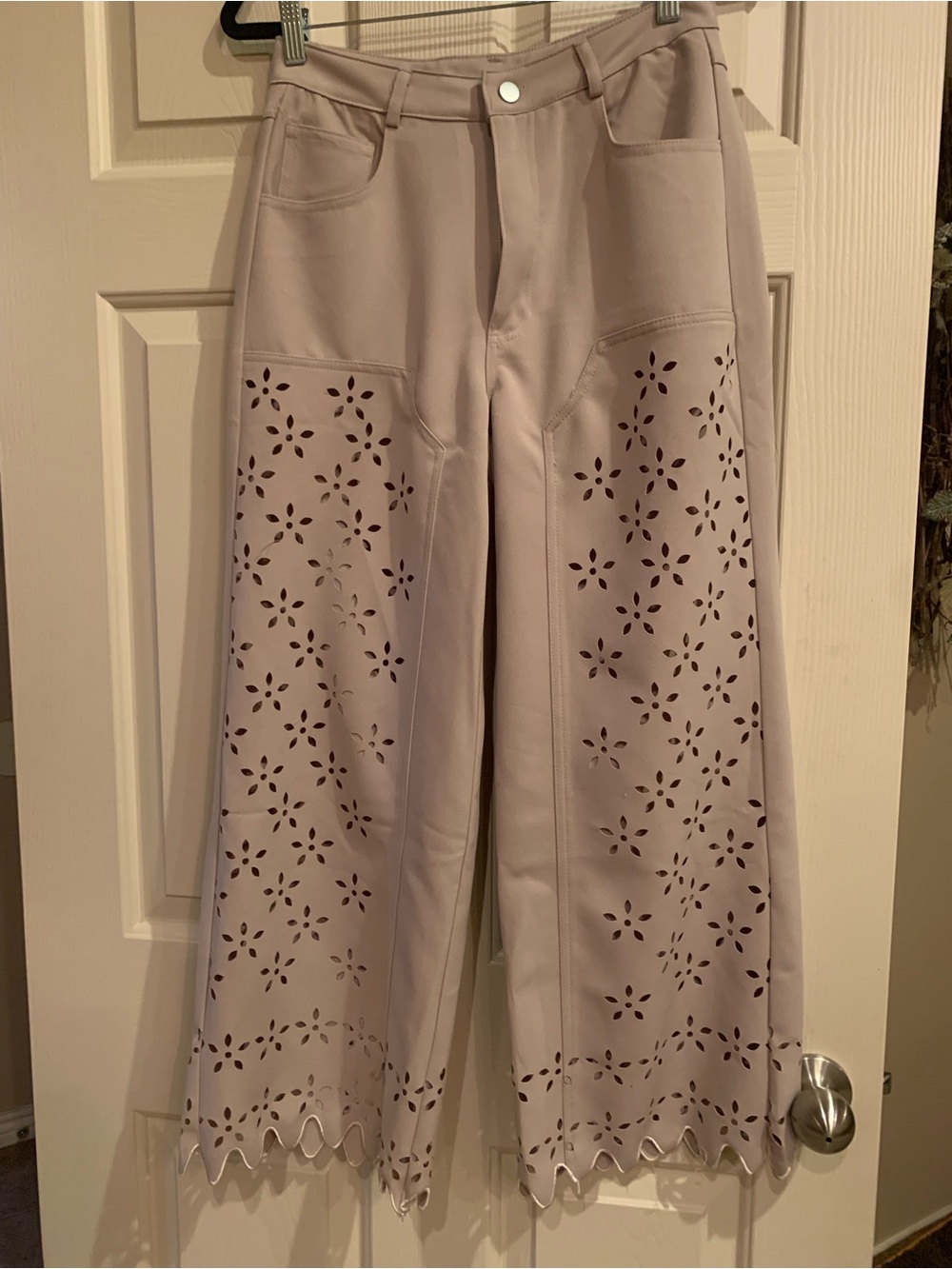 Women’s Laser-Cut Wide Leg Pants